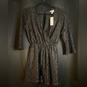 Black lace romper